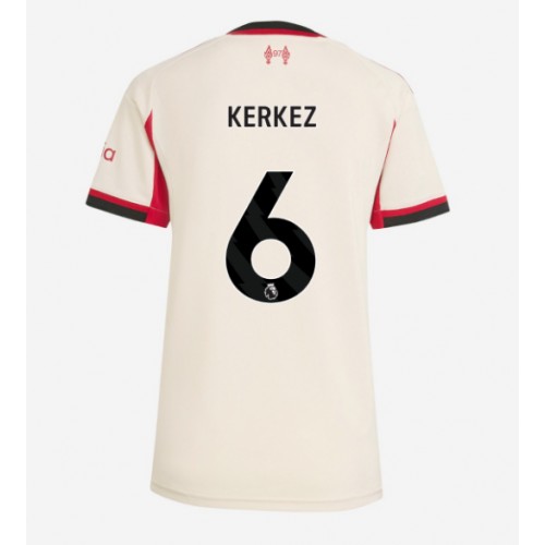Stroje piłkarskie Liverpool Milos Kerkez #6 Koszulka Wyjazdowej dla damskie 2025-26 Krótki Rękaw